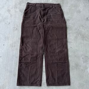 Vintage Y2K Carhartt brown double knee work wear carpenter pants